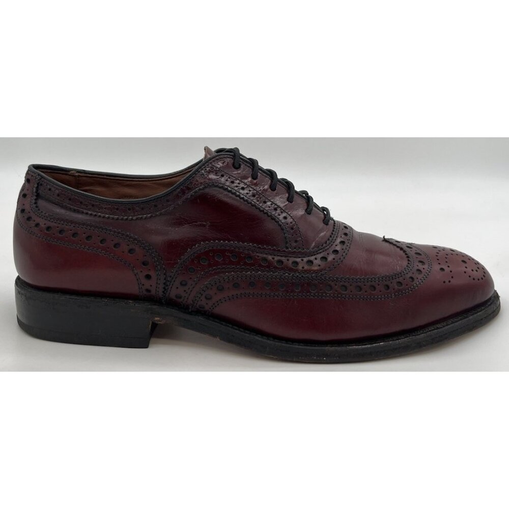 Allen Edmonds MCALLISTER Wing-Tip Burgundy Oxblood Leather Oxfords Men’s Size 6C - Picture 9 of 12